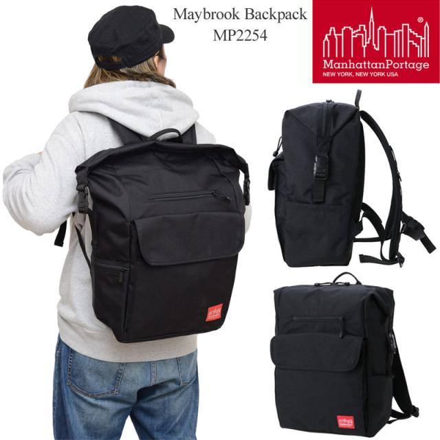 マンハッタンポーテージ Manhattan Portage  リュック メンズ レディース  メイブルックバックパック  Maybrook Backpack  ブラック 34L  MP2254 2023SS bpk【鞄】2304ripe