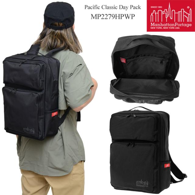 マンハッタンポーテージ Manhattan Portage  リュック メンズ レディース  パシフィッククラシックデイパック  Pacific Classic Day Pack  ブラック 約20L  MP2279HPWP  2024SS bpk bns【鞄】2402ripe
