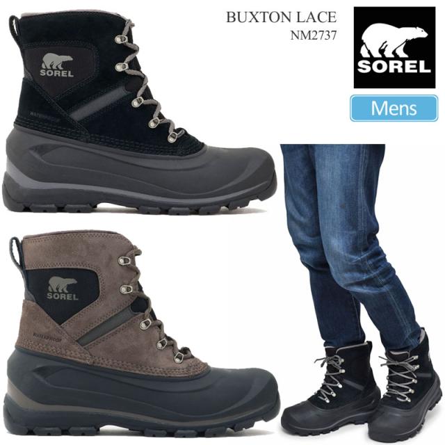 ソレル SOREL  スノーブーツ メンズ  バクストンレースブーツ ウォータープルーフ  BUXTON LACE BOOT WP  NM2737  2023AW wbt【靴】2502ripe 【返品交換・ラッピング不可】