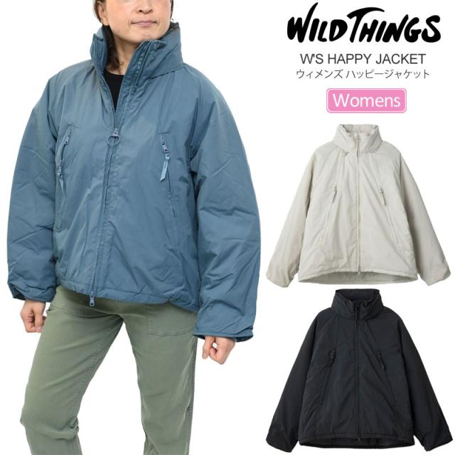 ワイルドシングス WILD THINGS  中綿ジャケット コート レディース  ウィメンズ ハッピージャケット  WS HAPPY JACKET  WTL25102SK  2025AW【服】2511ripe 【返品交換・ラッピング不可】_25WS