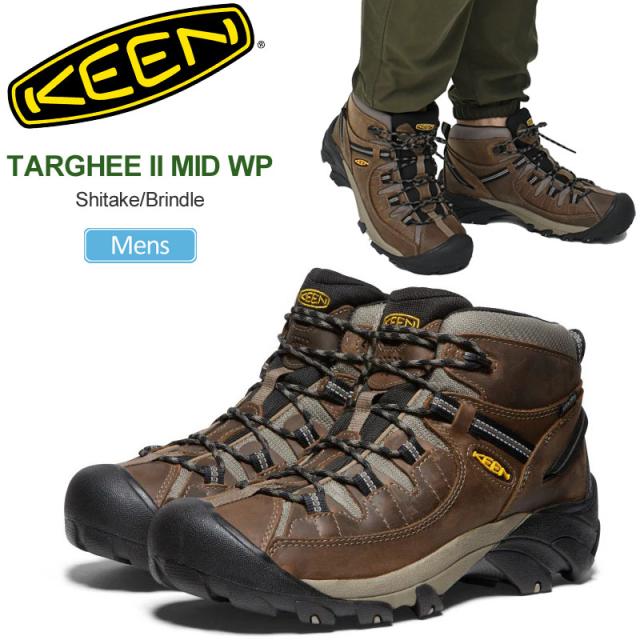 キーン KEEN 防水トレッキングシューズ メンズ メンズ ターギー2 ミッド ウォータープルーフ TARGHEE II MID WP Shitake/Brindle 1008418 2026AW【靴】2607ripe