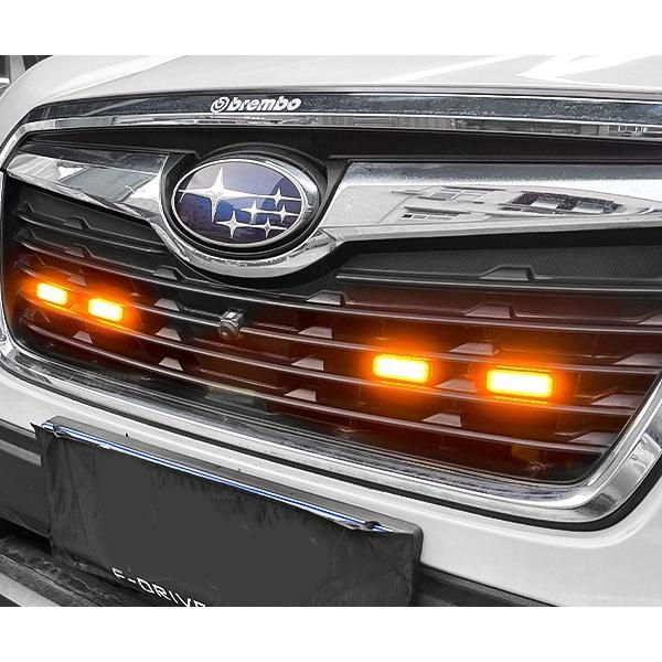 スバル用 グリルマーカー フォレスター XV レヴォーグ デイライト LED カスタムパーツ イエロー