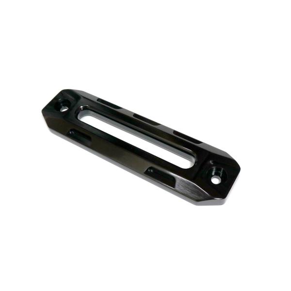 汎用 アルミアルマイト フェアリード ウインチマウント スチールバンパー ジムニー ラングラー 開口部 10インチ用 ブラックT2