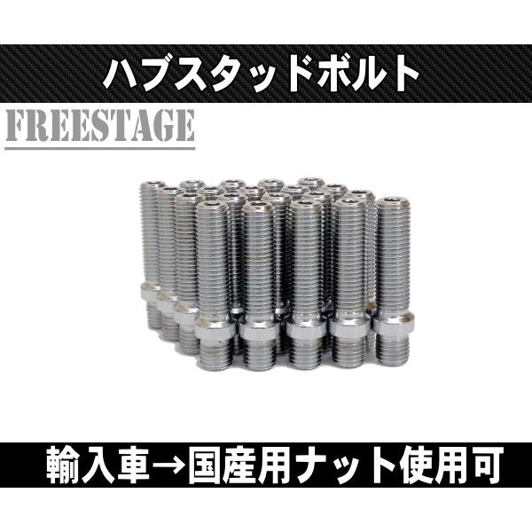 輸入車用 ハブスタッドボルト 欧州車に国産ホイールナット装着可 ハブボルト ベンツ BMW アウディ フォルクスワーゲン M14 1.25