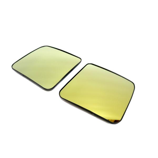 JB64/74 ジムニー用 ドアミラー レンズ ワイドミラー ゴールド 広角 ヒーター対応 サイドミラー イエロー
