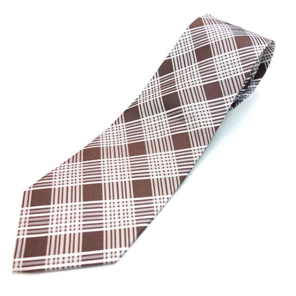 ungaro ウンガロ ブランド ネクタイ ブラウン系 格子 イタリア製　  2025 秋 誕生日 ギフト好適品   ギフト好適品