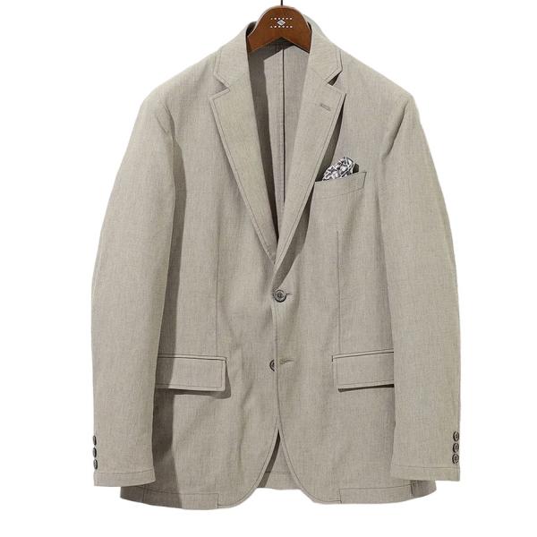 JOSEPH ABBOUD（ジョセフアブード）ストレッチリネンシャンブレージャケット ベージュ系