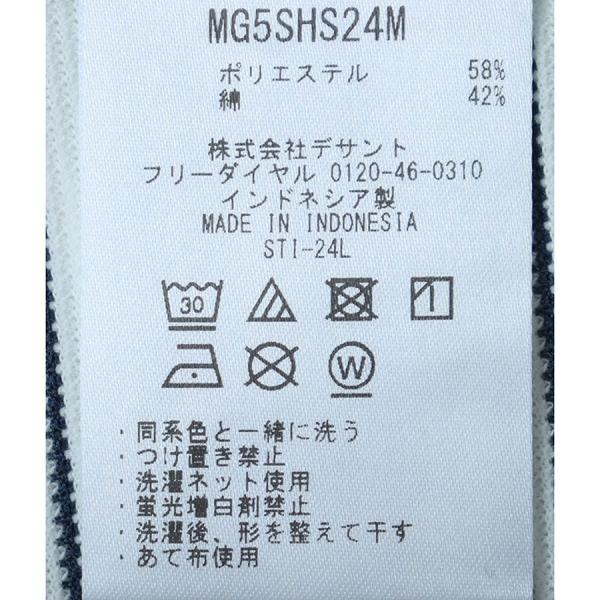 マンシングウェア munsingwear メンズ ポロシャツ ゴルフウエア 半袖 おしゃれ サンスクリーンタック 鹿の子 ボーダー MG5SHS24M M L_11