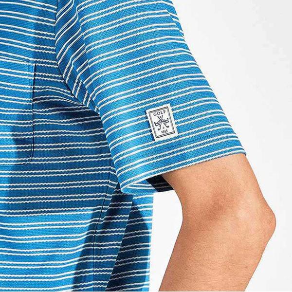 マンシングウェア munsingwear メンズ ポロシャツ ゴルフウエア 半袖 おしゃれ サンスクリーンタック 鹿の子 ボーダー MG5SHS24M M L_4