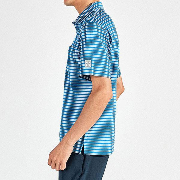 マンシングウェア munsingwear メンズ ポロシャツ ゴルフウエア 半袖 おしゃれ サンスクリーンタック 鹿の子 ボーダー MG5SHS24M M L_9