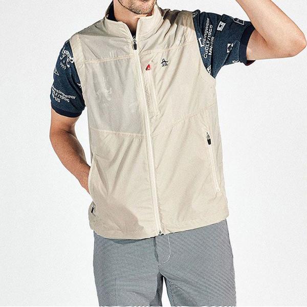 15%OFF セール マンシングウェア メンズ アウターベスト ナイロンユーティリティ 秋 おしゃれ 高機能 ゴルフウエア MG5SVE22M 2025