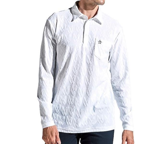 マンシングウェア munsingwear メンズ ポロシャツ 長袖 ゴルフウエア おしゃれ 高機能 ジャカード MGMXJB03 春 夏_10