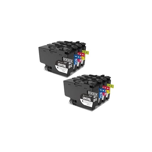 LC417XL-4PK ブラザー プリンターインク 4色×2組 Brother 純正互換 N13 大容量インクカートリッジ MFC J7700CDW J7600CDW J7500CDW