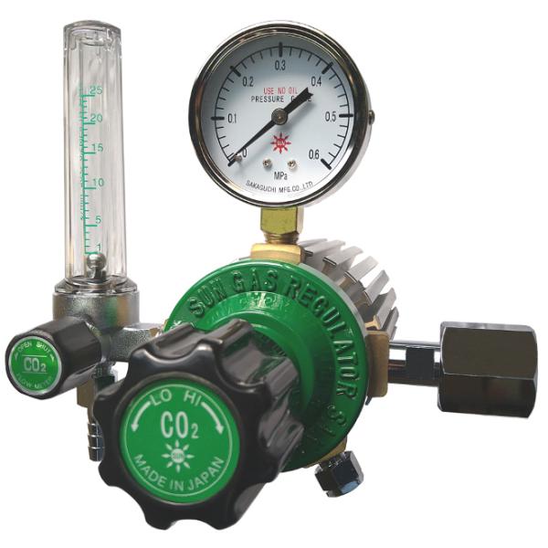 阪口製作所 炭酸ガス調整器 ノーヒーター型 R-8L ラジエーター自然気化放熱型