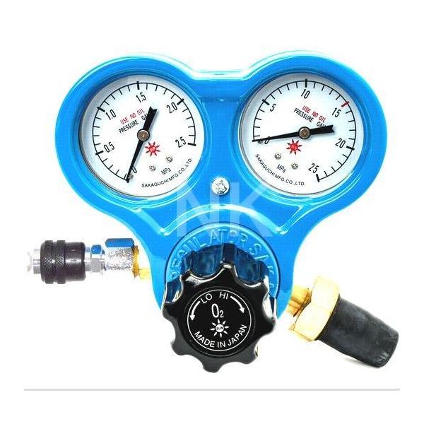 ワンタッチカプラ付き 酸素調整器 S-3 関西式 阪口製作所 レギュレーター 送料無料