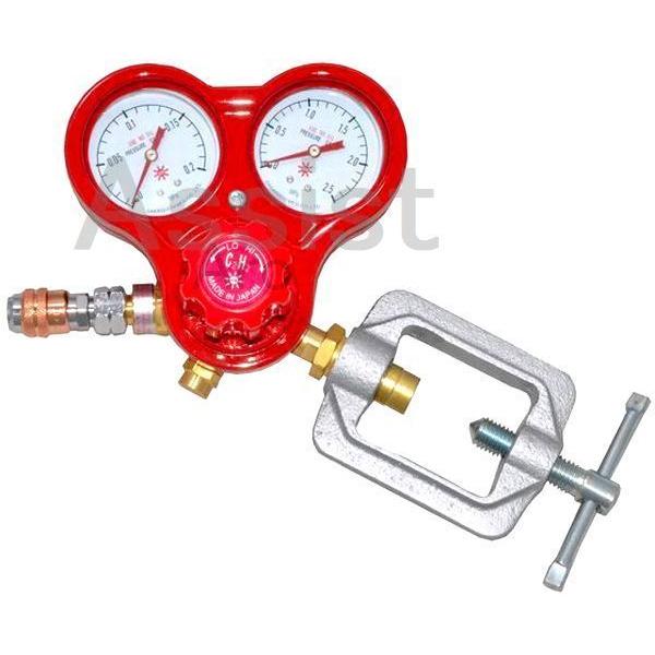 ワンタッチカプラ付き アセチレン調整器 SG-4 逆火防止器付き 阪口製作所 小型軽量