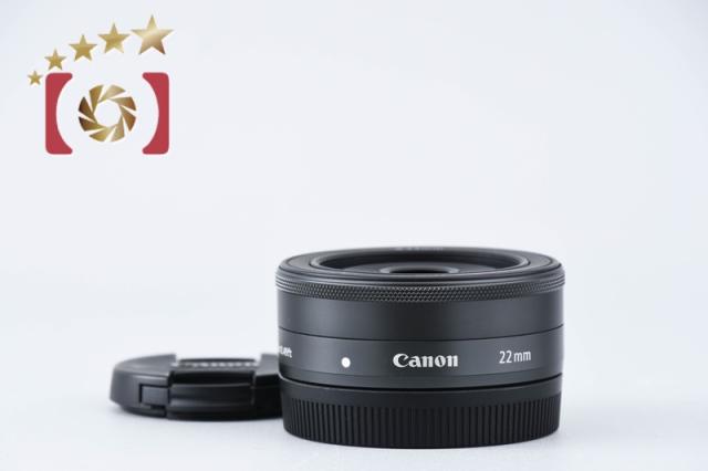 【中古】Canon キヤノン EF-M 22mm f/2 STM ブラック