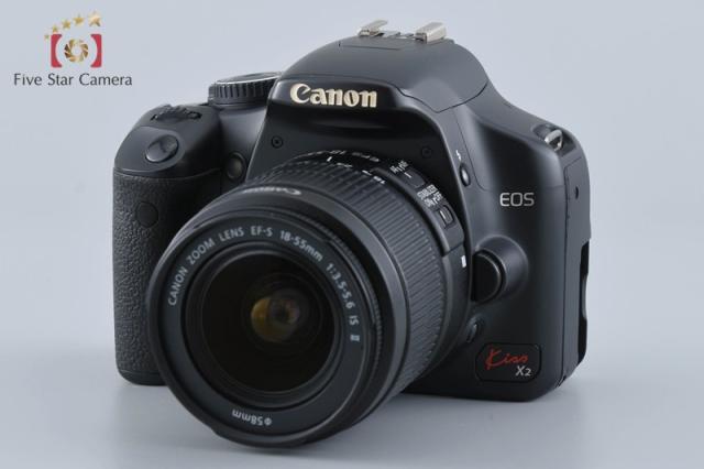 Kiss EOS Canon X2 18-55mm Lens Digital EF-S Camera IS [Near w⁄18