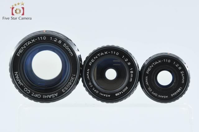 【中古】PENTAX ペンタックス 110 18mm f/2.8 + 24mm f/2.8 + 50mm f/2.8_12