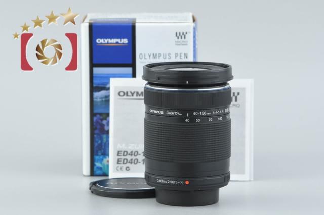 【中古】OLYMPUS オリンパス M.ZUIKO DIGITAL ED 40-150mm f/4-5.6 R ブラック 元箱付き