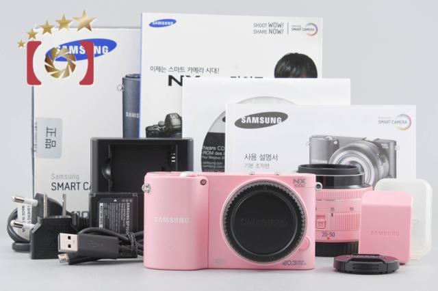 【中古】SAMSUNG サムスン NX1000 ピンク + NX 20-50mm f/3.5-5.6 ED II i-Function 海外版 元箱付き