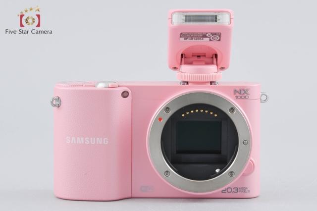 【中古】SAMSUNG サムスン NX1000 ピンク + NX 20-50mm f/3.5-5.6 ED II i-Function 海外版 元箱付き_1