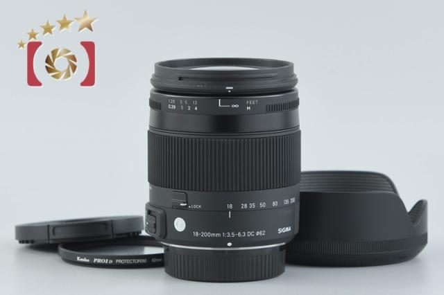 【中古】SIGMA シグマ 18-200mm f/3.5-6.3 DC OS HSM Contemporary ニコン用