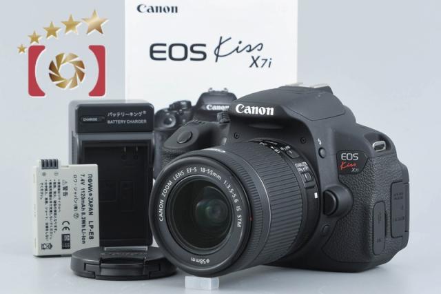 【中古】Canon キヤノン EOS Kiss X7i EF-S 18-55mm IS STM レンズキット シャッター回数僅少
