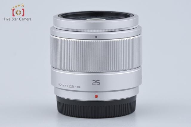 【中古】Panasonic パナソニック LUMIX G 25mm f/1.7 ASPH. H-H025 シルバー_6