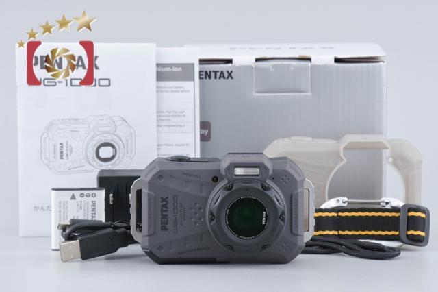 【中古】RICOH リコー PENTAX ペンタックス WG-1000 グレー 防水アクションカメラ 元箱付き