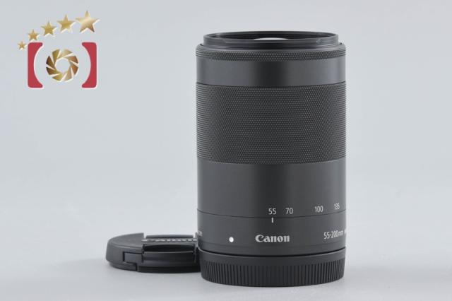 【中古】Canon キヤノン EF-M 55-200mm f/4.5-6.3 IS STM ブラック