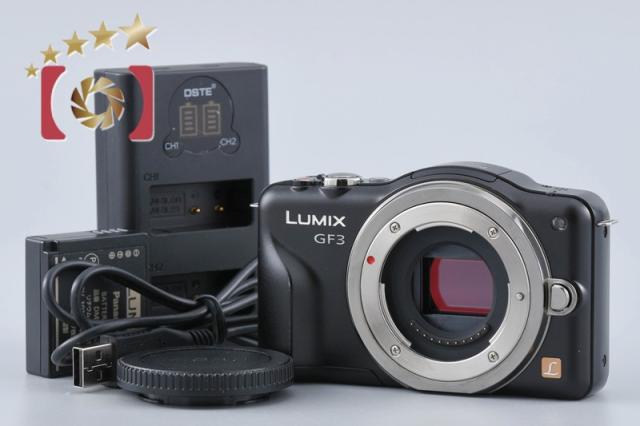 【中古】Panasonic パナソニック LUMIX DMC-GF3 エスプリブラック ミラーレス一眼カメラ シャッター回数僅少