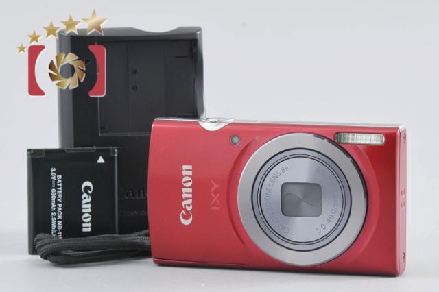【中古】Canon キヤノン IXY 150 レッド コンパクトデジタルカメラ