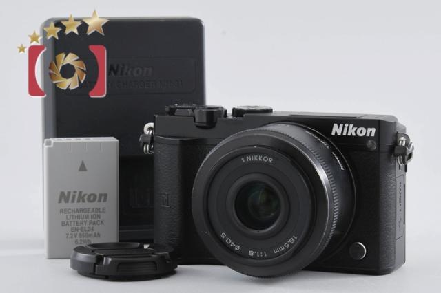 【中古】Nikon ニコン 1 J5 ブラック + 1 NIKKOR 18.5mm f/1.8