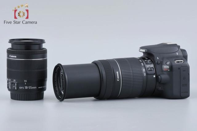 【中古】Canon キヤノン EOS Kiss X7 ダブルズームキット ブラック シャッター回数僅少