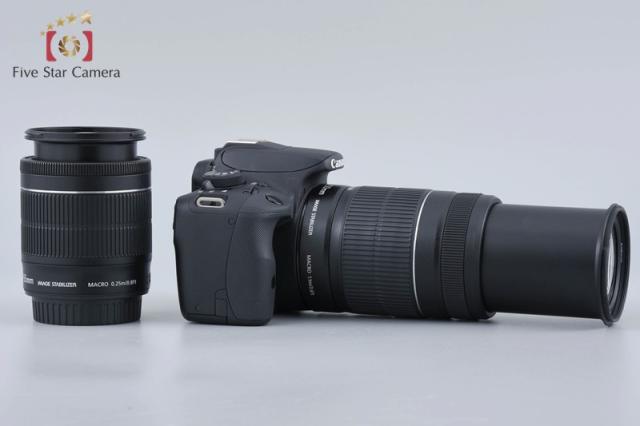 【中古】Canon キヤノン EOS Kiss X7 ダブルズームキット ブラック シャッター回数僅少
