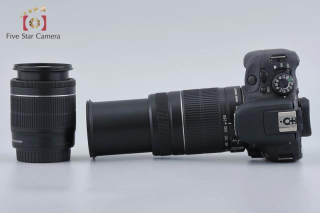 【中古】Canon キヤノン EOS Kiss X7 ダブルズームキット ブラック シャッター回数僅少