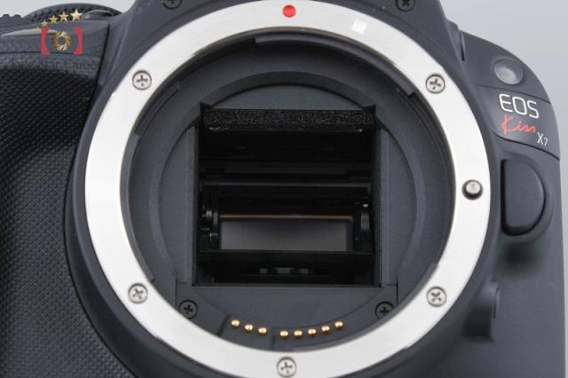 【中古】Canon キヤノン EOS Kiss X7 ダブルズームキット ブラック シャッター回数僅少