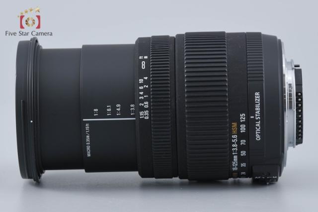 【中古】SIGMA シグマ 18-125mm f/3.8-5.6 DC OS HSM ニコン用_6