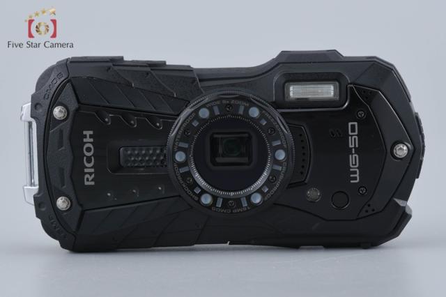【中古】RICOH リコー PENTAX ペンタックス WG-50 ブラック 防水デジタルカメラ シャッター回数僅少 元箱付き_1