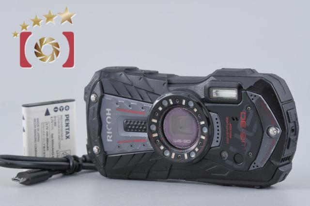 【中古】RICOH リコー PENTAX ペンタックス WG-30 ブラック 防水アクションカメラ