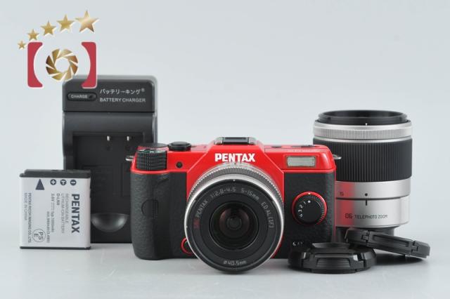 【中古】PENTAX ペンタックス Q10 ダブルズームレンズキット レッド シャッター回数僅少