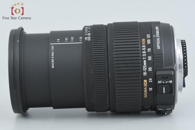 【中古】SIGMA シグマ 18-125mm f/3.8-5.6 DC OS HSM ニコン用_6