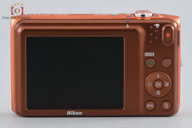 【中古】Nikon ニコン COOLPIX S3500 アプリコットオレンジ コンパクトデジタルカメラ 元箱付き_2
