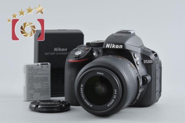 【中古】Nikon ニコン D5300 ブラック + AF-S DX NIKKOR 18-55mm f/3.5-5.6 G VR