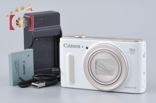 中古】Canon キヤノン PowerShot SX610 HS ホワイト コンパクト 