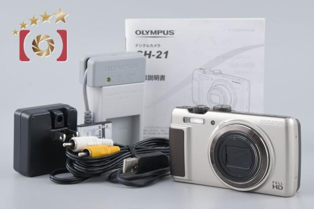 【中古】OLYMPUS オリンパス STYLUS SH-21 ゴールド コンパクトデジタルカメラ