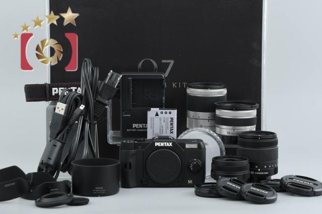 【中古】PENTAX ペンタックス Q7 プレミアムキット ブラック シャッター回数僅少 元箱付き 89,540円