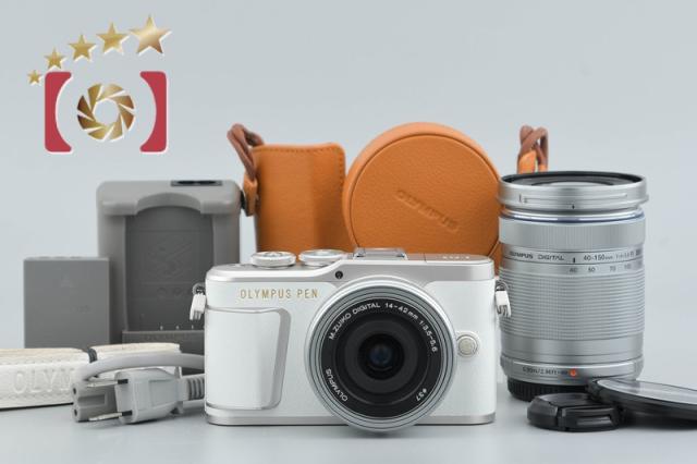 中古】OLYMPUS オリンパス PEN E-PL9 ホワイト EZ ダブルズームキット 