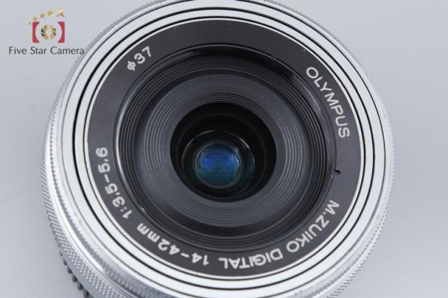 【中古】OLYMPUS オリンパス M.ZUIKO DIGITAL ED 14-42mm f/3.5-5.6 EZ シルバー_1